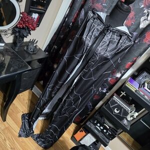 Stylish Black Web Pattern Men's Pants